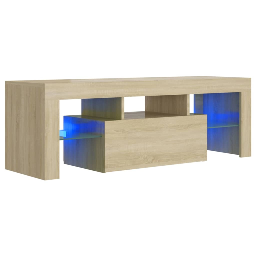 vidaXL TV-Schrank mit LED-Leuchten Sonoma-Eiche 120x35x40 cm Image