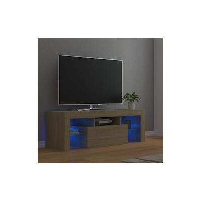 vidaXL TV-Schrank mit LED-Leuchten Sonoma-Eiche 120x35x40 cm