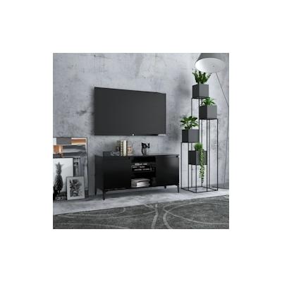 vidaXL TV-Schrank mit Metallbeinen Schwarz 103,5x35x50 cm