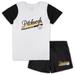 Women's Concepts Sport White/Black Pittsburgh Steelers Plus Size Downfield T-Shirt & Shorts Sleep Set