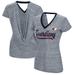 Women's Touch Navy Cleveland Guardians Halftime Back Wrap Top V-Neck T-Shirt