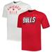 Men's Fanatics Branded Red/White Chicago Bulls Big & Tall Two-Pack T-Shirt Set