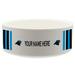 White Carolina Panthers 35oz. Personalized Vertical Stripe Pet Bowl