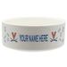 White Virginia Cavaliers 20oz. Personalized Pet Bowl