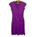 Athleta Dresses | Athleta Small Tall Purple Midi Athletic Dress Short Sleeeve Modest Faux Wrap | Color: Purple | Size: S
