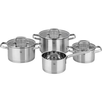 Topf-Set CARL SCHMIDT SOHN "Beckum", silber (silberfarben), Töpfe, Induktion Image