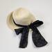 Disney Accessories | Disney Parks Adult Paper Hat Mickey Mouse Ribbon | Color: Black/Tan | Size: Os