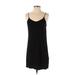 H&M Casual Dress - Shift V Neck Sleeveless: Black Print Dresses - Women's Size X-Small