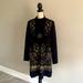 Zara Dresses | Elegant Zara Loose-Fitting Black Dress With Embroidery | Color: Black/Gold | Size: M