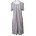 Lularoe Dresses | Lularoe Carly Striped Dress | Color: Gray/White | Size: Xs