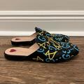Gucci Shoes | Gucci Princetown Ghost Star Leather Mules | Color: Black/Blue | Size: 7.5