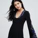 Free People Dresses | Free People - Holiday Folk Mini Dress | Color: Black | Size: 6