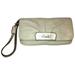 Coach Bags | Coach Lg Flap F45981ashley Convertible Pleated Leather | Color: Silver/White | Size: W 9'' X H 5'' X D 1 1/2''