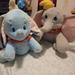Disney Toys | Lot Of 2 Disney Dumbo Plush Plushies Baby Dumbo And Adult Dumbo | Color: Gray | Size: Osb