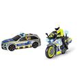 Dickie Toys - Mercedes-AMG E 43 – 30 cm großes Polizeiauto, motorisiert, ab 3 Jahre & Polizei Motorrad – Spielzeug Motorrad mit Polizisten-Figur, für Kinder ab 3 Jahren, 17 cm lang