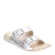 Ecco Damen 2Nd Cozmo W Flat Sandale, Pure Silver, 43 EU