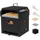 PIZZELLO Outdoor Pizza Oven 4 in 1 Wood Fired 2-Layer Detachable Outside Ovens With Pizza Stone, Pizza Peel, Cover, Cutter, BBQ Grill Grate, Pizzello Gusto 12"