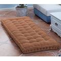 10cm Thick Bench Cushion Pad 2/3 Seater,100cm/120cm Soft Bench Cushions Cotton Chair Pad for Garden Patio Dining Sofa Swing (110x40cm,Brown)