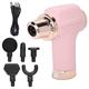 Massage Gun - Mini Muscle Massager Electric Shoulder Neck Arm Deep Relaxation, Massager with 5 Head, Super Quiet Portable Electric Sport Massager, Handheld Deep Tissue Massager (Little Fat Girl-Pink)