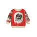 Toddler Baby Girls Boys Christmas Casual Pullover Long Sleeve Leopard Christmas Tree Print Sweatshirt