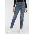 Straight-Jeans LEVI'S "724 HIGH RISE STRAIGHT" Gr. 30, Länge 30, blau (blue used denim) Damen Jeans Röhrenjeans
