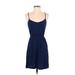 Old Navy Casual Dress - Mini Square Sleeveless: Blue Solid Dresses - Women's Size X-Small