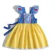 Robes pour filles de 2 à 7 ans robes de thanksgiving pour enfants vêtements licorne blanche-neige