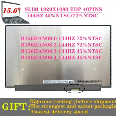 Écran LCD IPS 15.6 pouces 144HZ pour ordinateur portable panneau d'affichage matriciel FHD