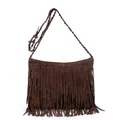 Sac messager en cuir à franges pour femme sangle ogo réglable style ethnique souple sac en PU