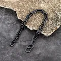MKENDN Vintage oxydé noir chaîne lien hommes Bracelet Punk en acier inoxydable moto Bracelets mâle bijoux accessoires cadeaux