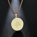 Collier avec pendentif motif de Rune religieux des sept anges collier rond coulissant en métal pour