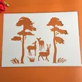 Sika – pochoirs A4 de 29x21cm arbre de cerf bricolage peinture murale Scrapbook coloration