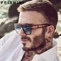 Feishini-Lunettes de soleil rétro pour homme et femme verres solaires carrés vintage noir à la