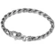 Bracelets tissés rétro en argent massif pour hommes et femmes argent regardé S925 mantra torsadé à