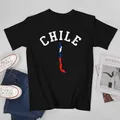 T-shirt chilien à col rond pour hommes et femmes vêtements pour garçons 100% coton sensation