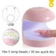 Mini lampe sèche-ongles Uv LED 30 pièces 18w sèche-ongles blanc rose Portable Interface Usb