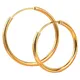 Boucles d'oreilles créoles en or 18 carats pour femmes grand cercle or jaune diamètre 26mm or