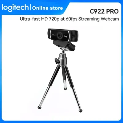 Logitech – Webcam C922 Pro HD 1080P avec mise au point automatique Microphone intégré caméra