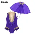 Costume de Cosplay Leotard pour Enfant Fille Ensemble de Tenue de Princesse pour Halloween Noël