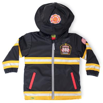 Western Chief Boys' Firefighter Raincoat (Size 4T) Black, Synthetic