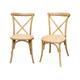 Lot de 2 chaises de bistrot en bois naturel