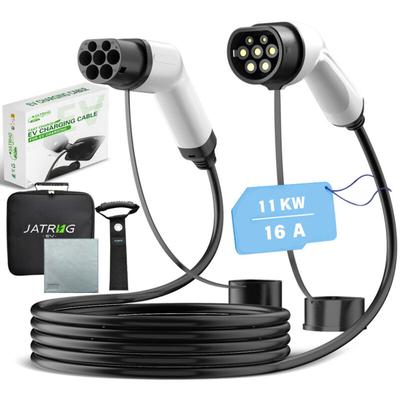 Jatrhg - Ladekabel für Elektrofahrzeuge, 11 kW, 10 m, 16 a, dreiphasiges Verlängerungskabel für Image