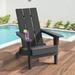 LIVOOSUN Foldable Adirondack Chair,Outdoor Wood-Grain Chair