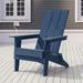 BONOSUKI Patio Folding Adirondack Chair,Waterproof HIPS,Wide Armrests