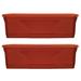 Southern Patio 36 Inch Medallion Hanging Garden Box Planter, Terracotta (2 Pack) - 2.49