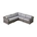 Living Source International LSI Wicker/Rattan 4 - Person Seating Group with Cushions Mixed Grey