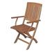 Bowery Hill Wood Patio Folding Chair (Set of 2)