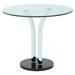 Milan Tina 36 Contemporary Glass and Metal Bistro Table in Clear