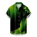 Fanxing Summer Clearance Men s St. Patrick s Day Shamrock Clover Golf Polo Shirt - Irish Shamrock Shirt Short Sleeve Button Down T-Shirt