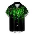 Fanxing Summer Clearance Men s St. Patrick s Day Shamrock Clover Golf Polo Shirt - Irish Shamrock Shirt Short Sleeve Button Down T-Shirt